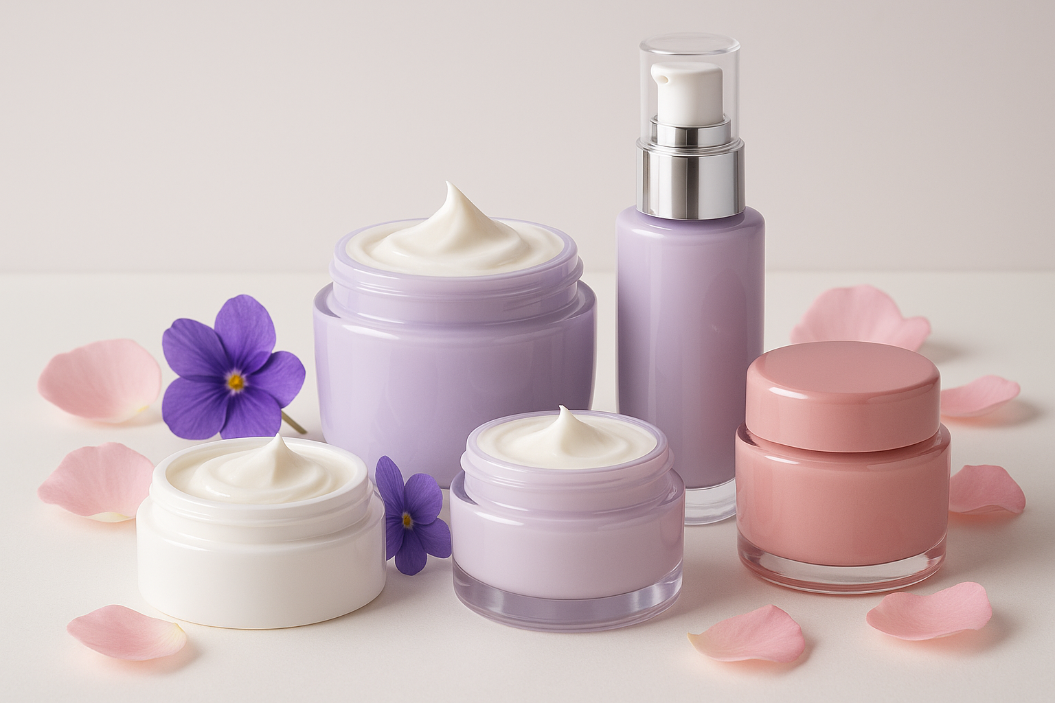Skins care, blanc, violet, rose, bipède, crème, 